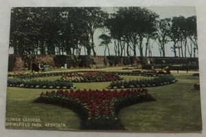 Jardines de flores. Springfield Park. Arbroath, Escocia. Postal (T2) - Imagen 1 de 2