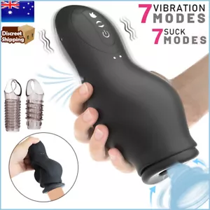 Male Sucking Masturbation Cup Pocket Pussy Stroker Massager Masturbator Sex Toy - Picture 1 of 14