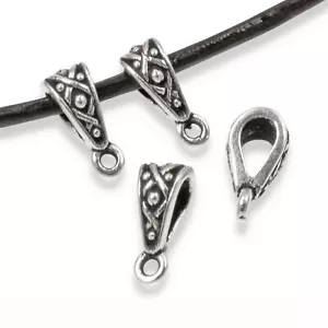 Elegante Silber Legend Bails von TierraCast, 4er Pack Anhänger Halter für Halsketten - Bild 1 von 7
