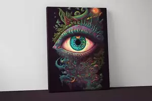 Psychedelic Canvas Art - Surreal Trippy Wall Decor Gift - Picture 1 of 4