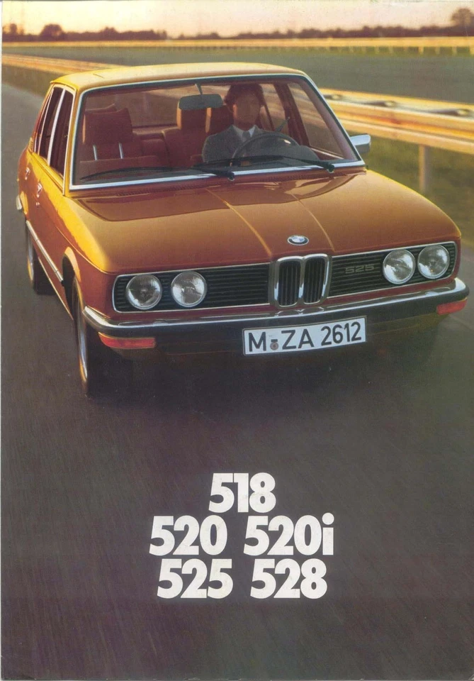 BMW 5-Series 518 520 520i 525 528 1976-77 Original UK Foldout Sales Brochure - Image 1 of 1