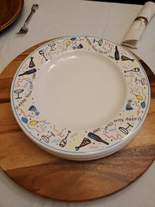 ¡Feliz Año Nuevo! PLATO DE 12" - 1999-2000-2001 - Mercancía de restaurante Syracuse un juego de 4 - Imagen 1 de 24