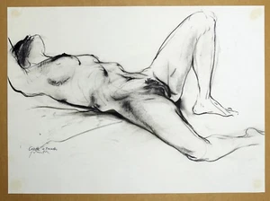 Franta, Colette de Tourelles, Original Aktzeichnung, handsigniert und betitelt - Picture 1 of 1