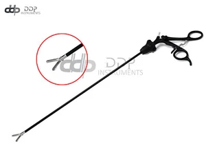 New Lap Grasper Forceps 5x17mm W/Serrated Black Stainless Steel Handle LP-058 - Picture 1 of 4