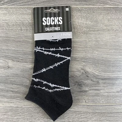 Barb wire Ankle Socks Halloween Scary Creepy Amscan New - Image 1 of 4