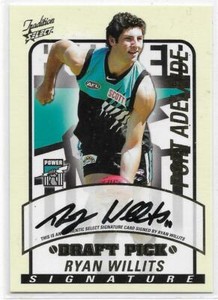 2005 Select Tradition Draft Pick Signature (DS19) Ryan WILLITS Port #492 ::::