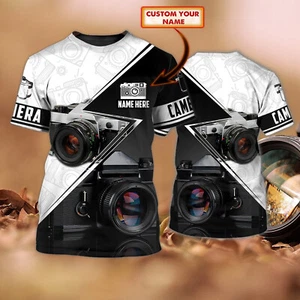 Personalized Camera 3D All Over Print T-shirt Gift for Men and Women - Picture 1 of 4