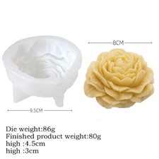 Moule de bougie innovant fleur de rose pivoine silicone pour la fabrication de b