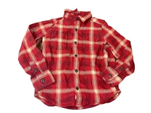 BLAKE SHELTON X LANDS' END Boys XS 4-5 Red Flannel Button Up Shirt - Picture 1 of 8