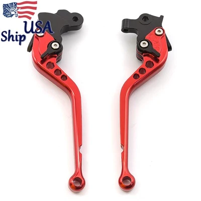 CNC Red Long Brake Clutch Lever For Yamaha SMAX 155/S-MAX 155 2015-2017 2016 - Изображение 1 из 4
