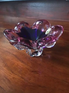 Kunstglasschale Bohemia Top Zustand - Bild 1 von 5