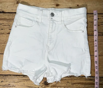 Pantalones cortos Express Shortie Super High Rise 00 blancos nuevos sin etiquetas Foto 1 de 4