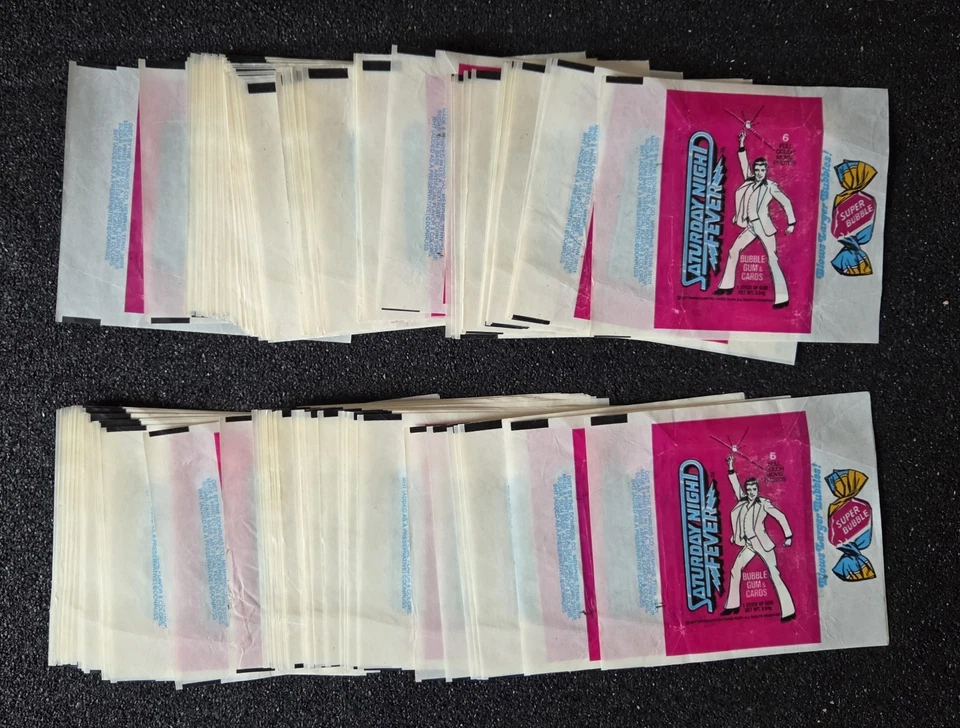 1977 Donruss Saturday Night Fever Wrapper Lot (123) - John Travolta - VSCARDS - Image 1 of 1