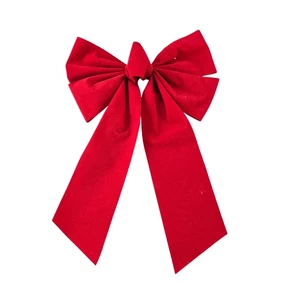 Fiocchi Natalizi Velluto Rosso Decorativi Fiocchi Natalizi Albero di Natale Corona Decorazioni - Foto 1 di 5