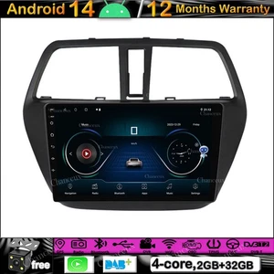 9"Android 14 Autoradio Carplay GPS SAT Navi DAB DVR For Suzuki S-cross 2012-2016 - Picture 1 of 12