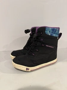 Merrell Snow Bank 2.0 Waterproof Winter Snow Boots Purple Girls Size 4M - Picture 1 of 7