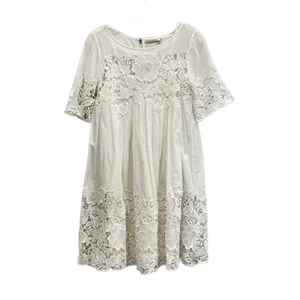 Anthropologie Holding Horses Magnolia Lace Dress 4 White Embroidered Slip Cotton - Picture 1 of 13