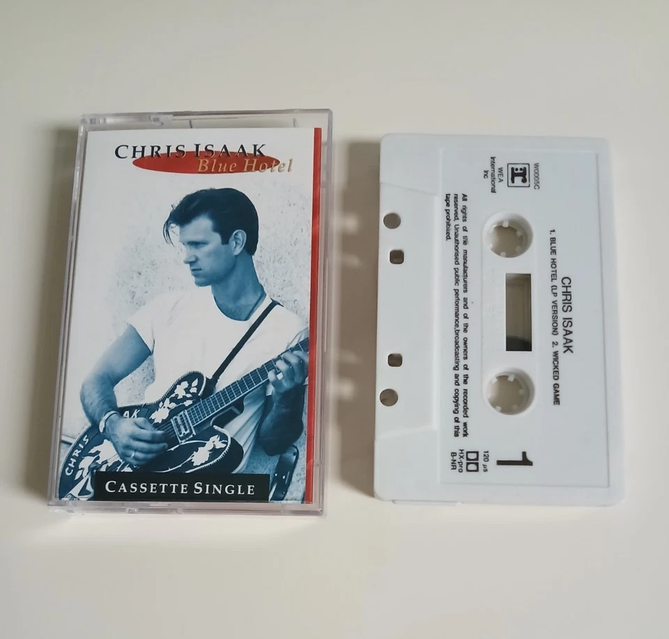 CHRIS ISAAK BLUE HOTEL / WICKED GAME CASSETTE TAPE SINGLE REPRISE 1991 - Imagem 1 de 1