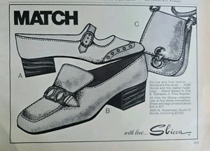 1968 Sbicca Women's fine leather shoes purse handbag vintage fashion ad - Picture 1 of 1