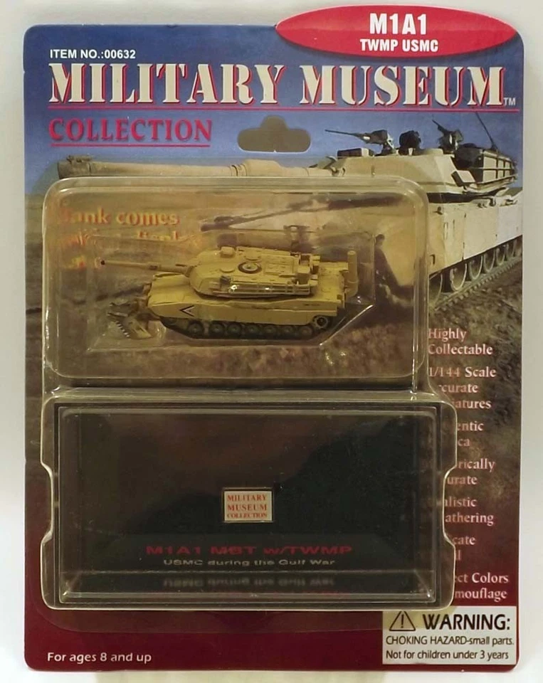 Arado de mina Pegasus 632 USMC M1A1 Abrams ancho de vía modelo a escala 1/144 Foto 1 de 1