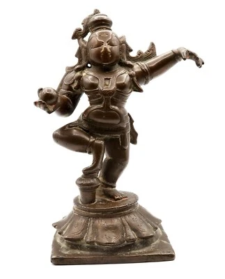 Antique Statue Bronze Bala Krishna Butter Tamil Nadu India 15e - Quality Museum - image 1 of 4