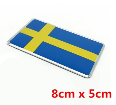 Para VOLVO Carrocería Ventana Trasera Parachoques Puerta Emblema Adhesivo Insignia Bandera de Suecia Foto 1 de 3