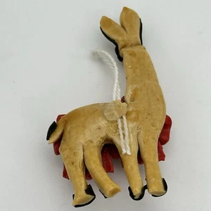 Masa navideña ecuatoriana vintage hecha a mano mazapán llama adorno  - Imagen 1 de 6