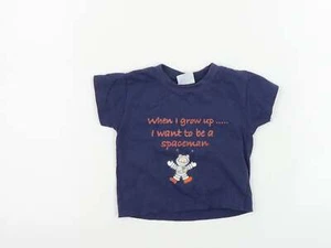 Ladybird Boys Blue Cotton Blend T-Shirt Size 3-6 Months - Picture 1 of 12