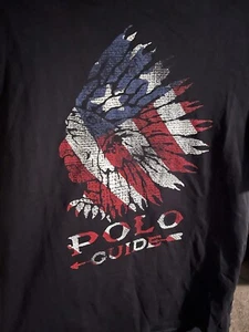 Vintage 90s Polo Ralph Lauren Guide Graphic Tee Indian Size Y XL Single Stitch - Picture 1 of 4