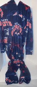 New Rare 2025 New England Patriots NFL Adult One Piece Mansie L/XL Pajamas Wool - Picture 1 of 2