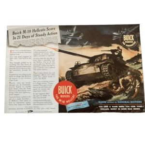 Anuncio anuncio tanque Buick M-18 Hellcat 1945 vintage - Imagen 1 de 4