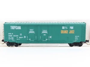 N Scale Micro-Trains MTL 75040 USLX Tropicana 50' Standard Boxcar #13085 - Picture 1 of 7