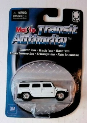 Vehículos Hummer de colección Maisto Transit Authority GM fundido a presión y plástico nuevo en paquete 2002 Foto 1 de 2