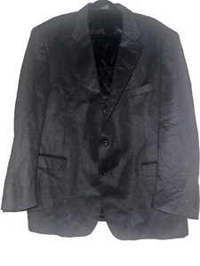Jos A Bank 50R Gray Charcoal 100% Cashmere Flannel Mens Blazer Jacket Sport Coat - Picture 1 of 7