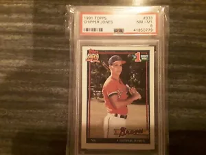 Chipper Jones 1991 Topps #333 Baseball Card - PSA 8 Near Mint - MLB - Picture 1 of 2