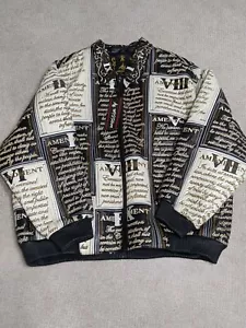 Al Wissam Bill Of Rights Leather Jacket Size 58 SPECIAL EDITION! RARE FIND! - Picture 1 of 12