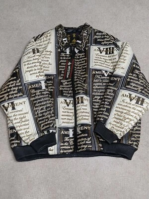 Al Wissam Bill Of Rights Leather Jacket Size 58 SPECIAL EDITION! RARE FIND! - Image 1 of 4