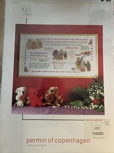 Permin of Copenhagen TEDDY'S WORLD Sampler Cross Stitch Pattern - Picture 1 of 2