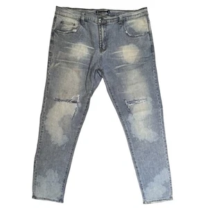 DECIBEL Jeans Men 40x34 Blue Distressed Acid Washed Skinny Grunge Streetwear - Picture 1 of 15
