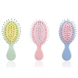 3 Pieces Mini Wet Hair Brush Travel Detangling Brush for Most Hair Types with... - Picture 1 of 7