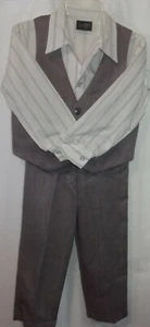 Boys size 4 Michael James 3 piece dressy outfit/suit (pants, shirt, vest) - Picture 1 of 5