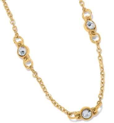 Брайтон позолоченные кристаллы Illumina маленький воротник слой ожерелье ювелирные изделия новый - Изображение 1 из 4