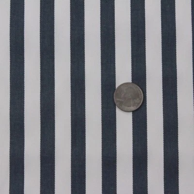 DESIGNER BASIC STRIPE GUNMETAL GRAY 100% COTTON UPHOLSTERY FABRIC BY YARD 56"W - Image 1 of 4