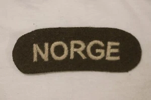 WW2 PATTERN NORGE NORWEGIAN NORWAY ARMY CLOTH SHOULDER TITLE PATCH BADGE X1 - Picture 1 of 1