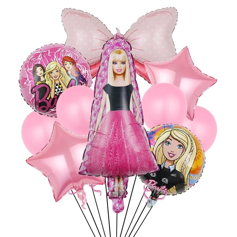 Barbie and Friends Foil Balloon Set Birthday Helium Bouquet 10pcs Party Decor - image 1 of 1