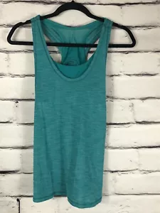 Canotta donna Lululemon Teal Glide and Stride taglia 6 reggiseno integrato - Foto 1 di 5