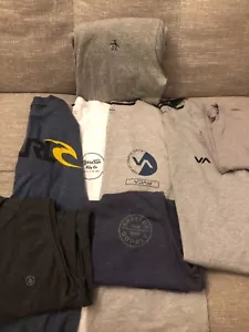 8 Tee Shirts Lot Henley Volcom Original Penguin Brixton Ripcurl Rvca - Picture 1 of 12