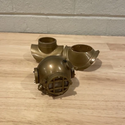 Casco Hasbro GI Joe Deep Sea Diver Vintage Años 60 Dorado Hong Kong 3 piezas LEER Foto 1 de 4