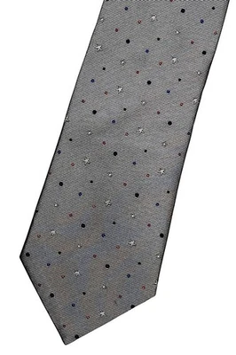 Corbata de cuello Paul Smith seda plata-gris colorida estrellas pequeñas galaxia mediados de siglo nueva Foto 1 de 4