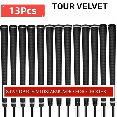 GOLFPRIDEGRIPS 13Pcs Tour Velvet Standard Midsize Jumbo Black Grip forGolfPride Golf Club Grips